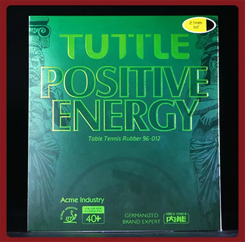 TUTTLE Positive Energy Pimples-in Table Tennis Rubber Sheet Sticky ITTF Approved Ping Pong Racket Rubber Loop Arc Fast Attack GreatEagleInc
