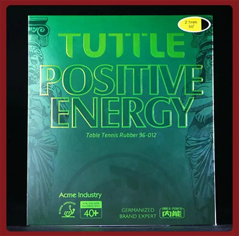 TUTTLE Positive Energy Pimples-in Table Tennis Rubber Sheet Sticky ITTF Approved Ping Pong Racket Rubber Loop Arc Fast Attack GreatEagleInc
