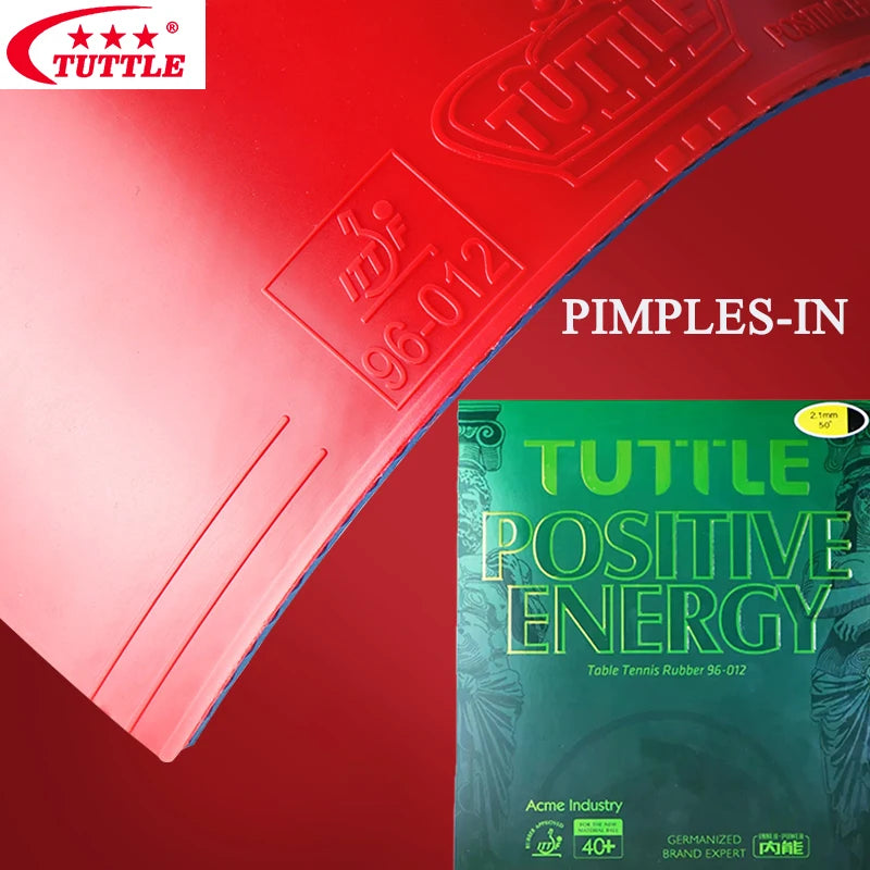 TUTTLE Positive Energy Pimples-in Table Tennis Rubber Sheet Sticky ITTF Approved Ping Pong Racket Rubber Loop Arc Fast Attack GreatEagleInc