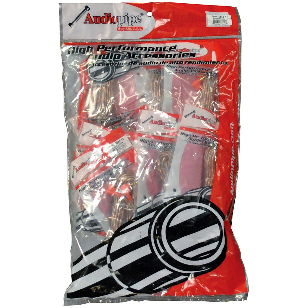 Rca Cable 10' Audiopipe 1 Bag Of 10= 1 Unit Nippon