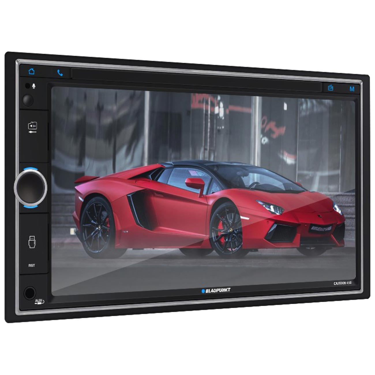Blaupunkt 6.95” Double Din Fixed Face Touchscreen Dvd Receiver With Bluetooth Usb/sd Inputs And Rem Blaupunkt