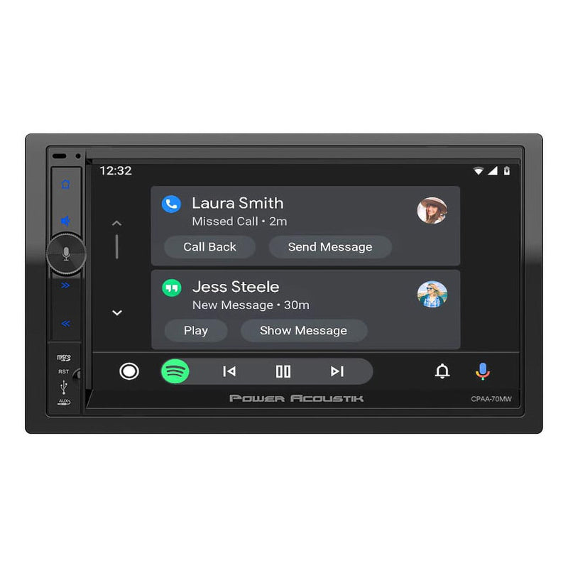 Power Acoustik 7” Double Din Receiver With Wireless Apple Carplay/android Auto Power Acoustik