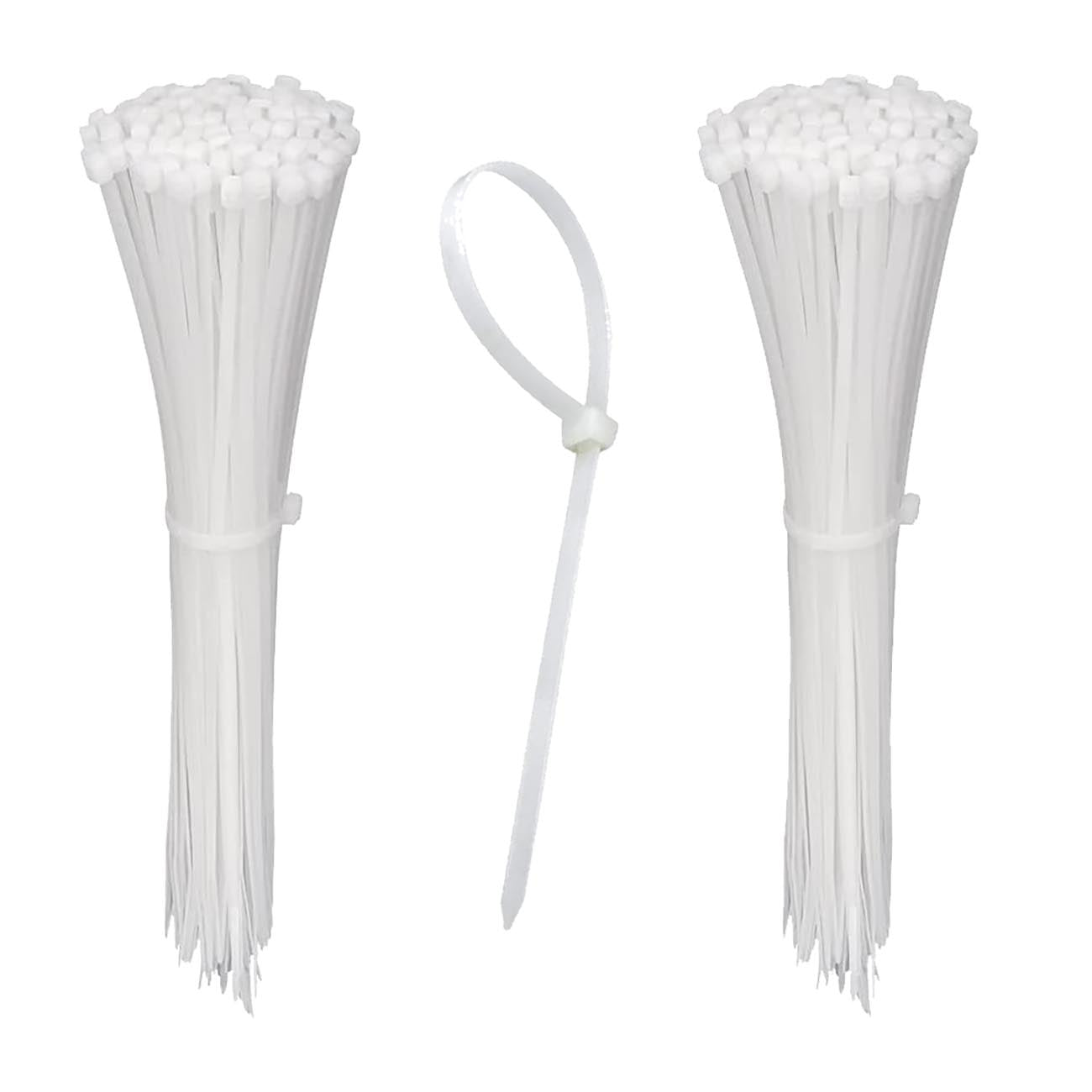 Installation Solutions 8" Wire Ties - White (100 Per Bag) Nippon