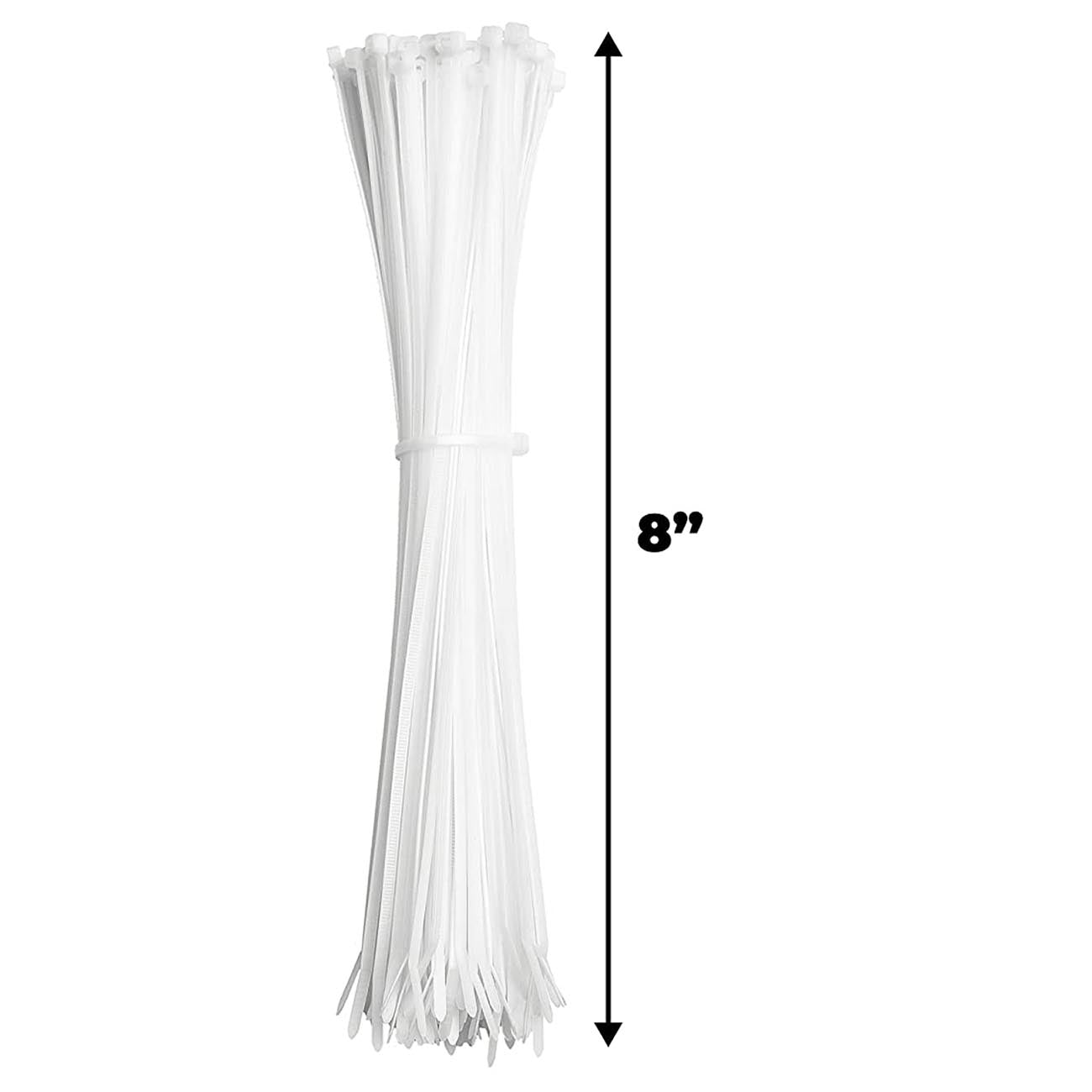 Installation Solutions 8" Wire Ties - White (100 Per Bag) Nippon