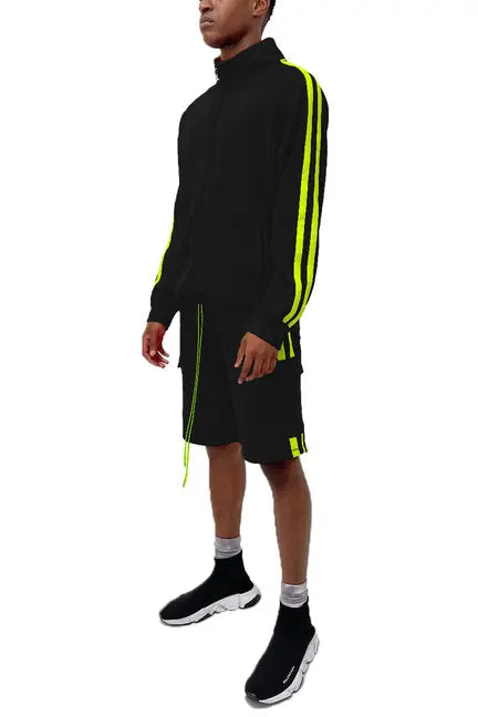 TWO STRIPE CARGO SHORT SET WEIV
