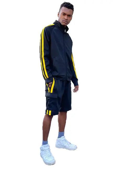 TWO STRIPE CARGO SHORT SET WEIV