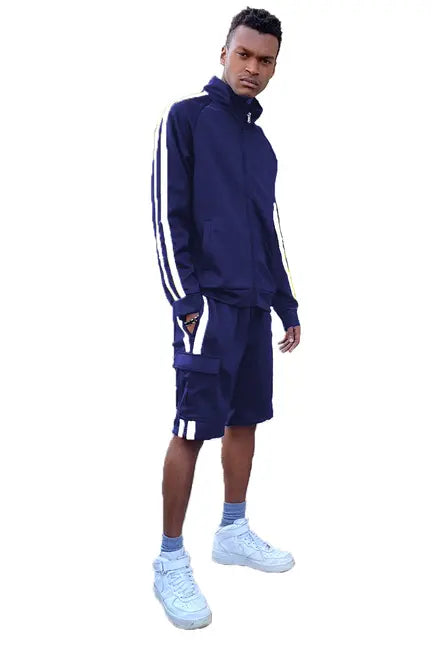 TWO STRIPE CARGO SHORT SET WEIV