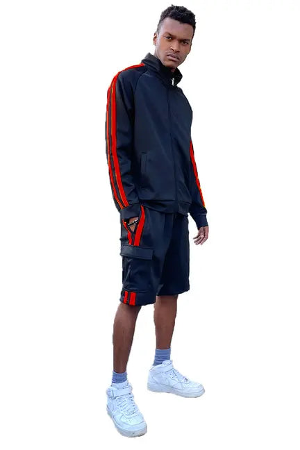 TWO STRIPE CARGO SHORT SET WEIV