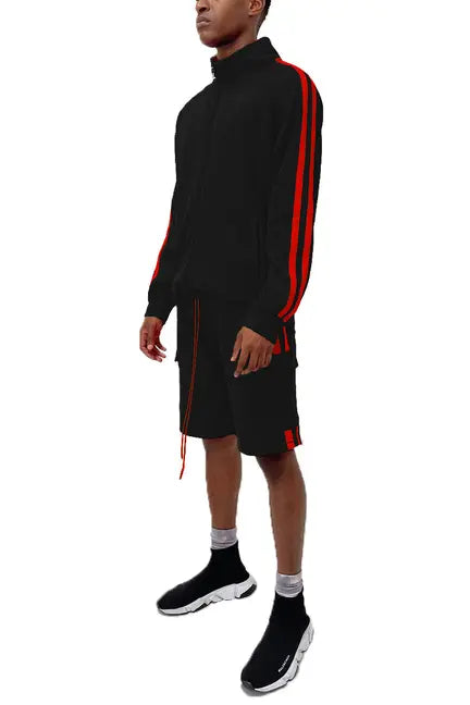 TWO STRIPE CARGO SHORT SET WEIV