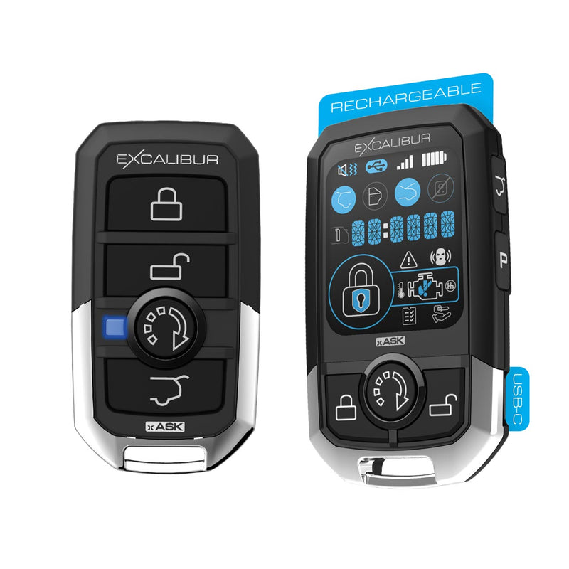 Excalibur 5-button Lcd 2-way Remote Kit - Up To 1/4 Mile Range Excalibur Alarms