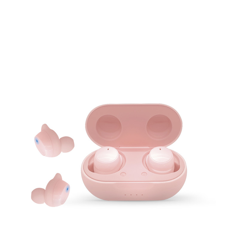 TWS Rubberized Sport Sweat Resistant Earbuds - Pink Soundbound