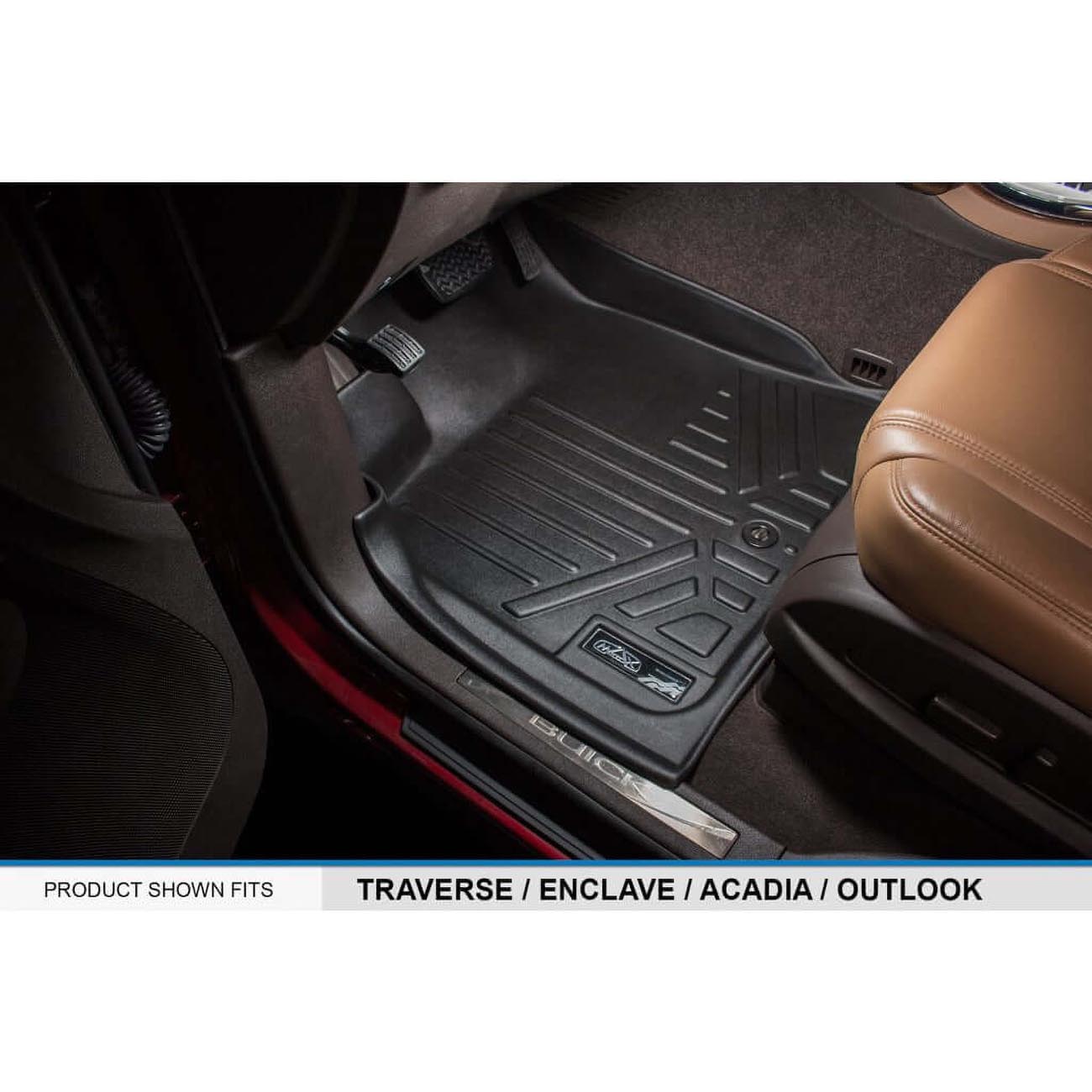 Smartliner Floor Liners Front/rear 2009 – 2017 Traverse/enclave/acadia/outlook With 2nd Row Bucket S SMARTLINER