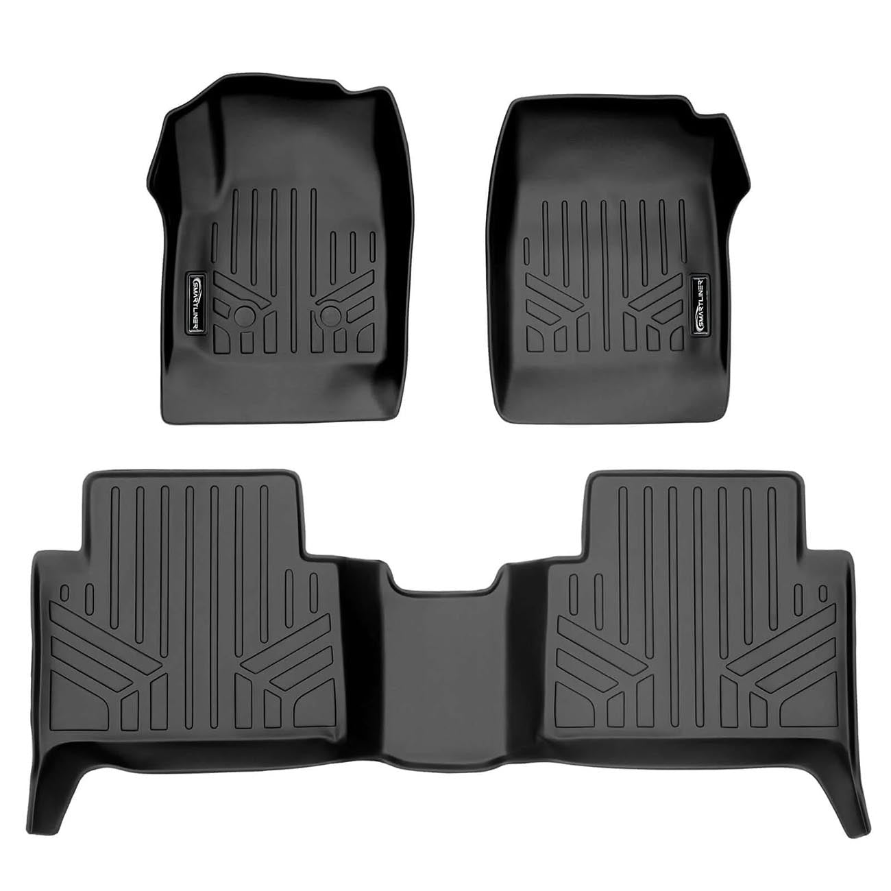 Smartliner Front/2nd Row Floor Liners '15-'22 Chevy Colorado Crew Cab/gmc Canyon Crew Cab (black) SMARTLINER