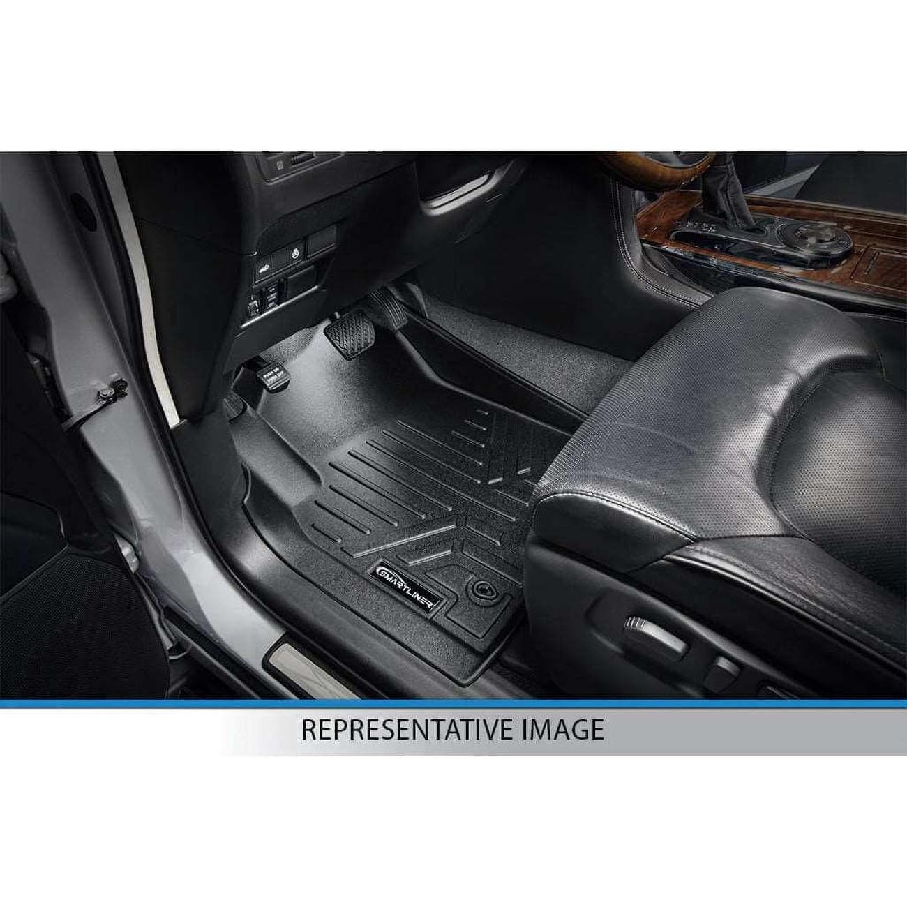 Smartliner Floor Liners Front/2nd Row 2001 - 2007 Silverado/sierra Ext Extended Cab (black) SMARTLINER