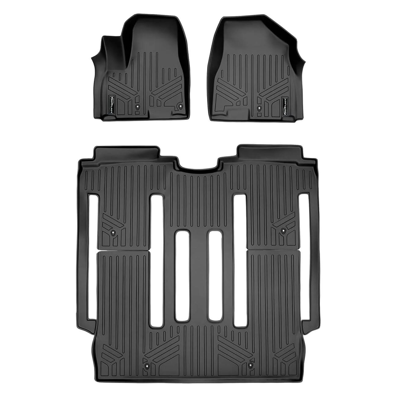 Smartliner Floor Liners Front/2nd Row 2015-2021 Kia Sedona - 8 Passenger Model (black) SMARTLINER