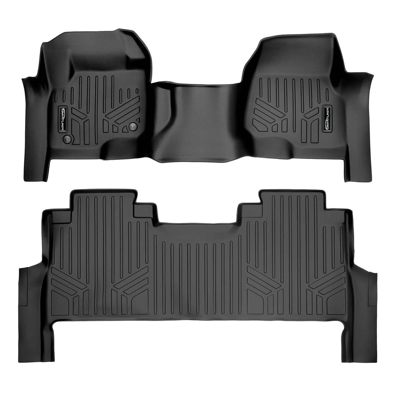 Smartliner Floor Liners Front/2nd Row '17-25 Ford F-250/f-350 Super Duty Super Crew (black) SMARTLINER