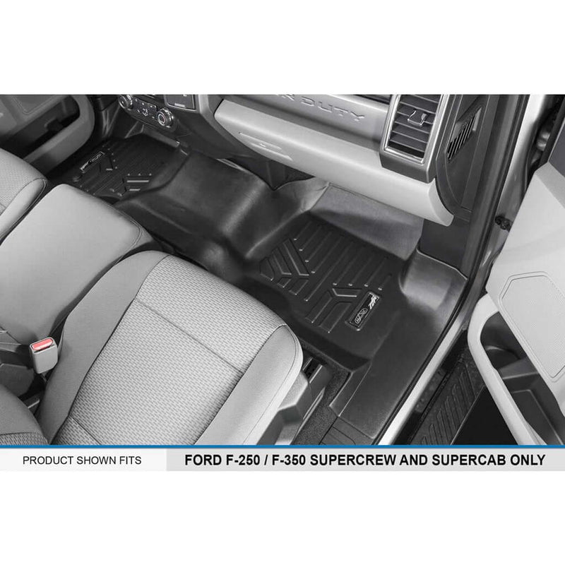 Smartliner Floor Liners Front/2nd Row '17-25 Ford F-250/f-350 Super Duty Super Crew (black) SMARTLINER