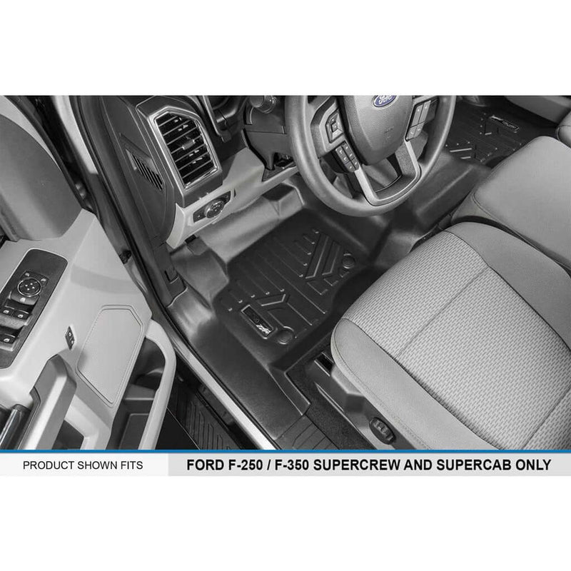 Smartliner Floor Liners Front/2nd Row '17-25 Ford F-250/f-350 Super Duty Super Crew (black) SMARTLINER