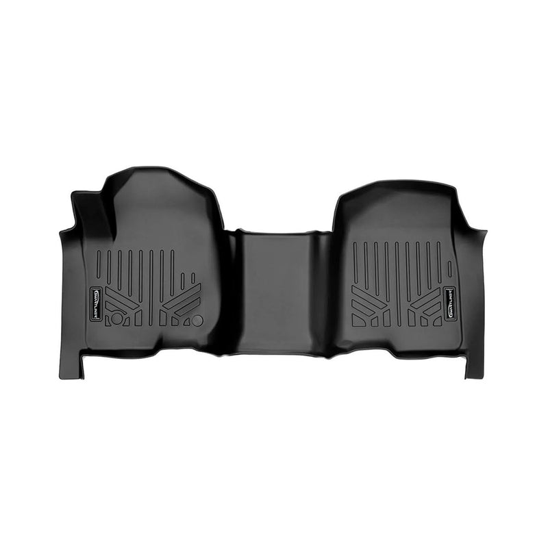 Smartliner Floor Liners Front/2nd Row 2019-2025 Silverado Crew Cab With Transmission Hump (black) SMARTLINER