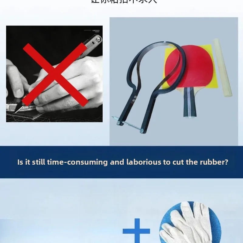 Table Tennis Racket Rubber Cutter Is Multifunctional and Easy To Cut By Hand. It Is Simple, Convenient, and User-friendly GreatEagleInc