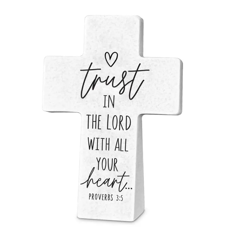 Tabletop Cross Trust Resin Wedge-Base Dicksons Inc