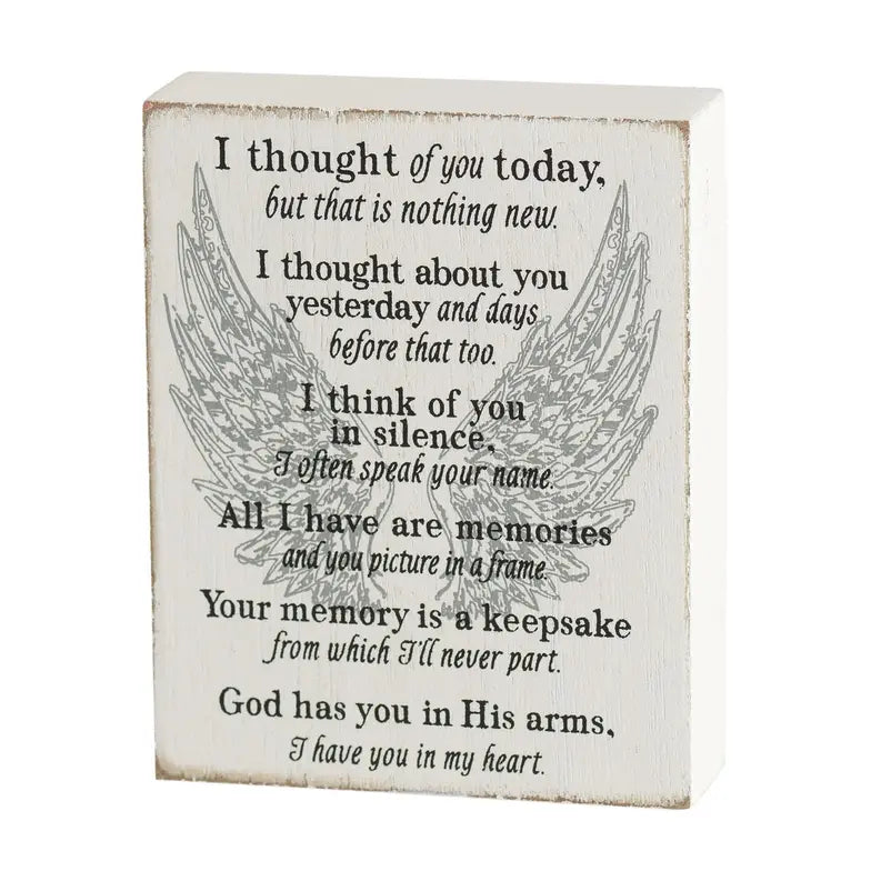 Tabletop Plaque I Thought Of You 3x4 Dicksons Inc