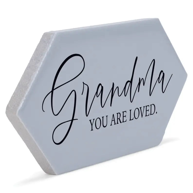 Tabletop Tile Grandma You are Loved Grey Dicksons Inc