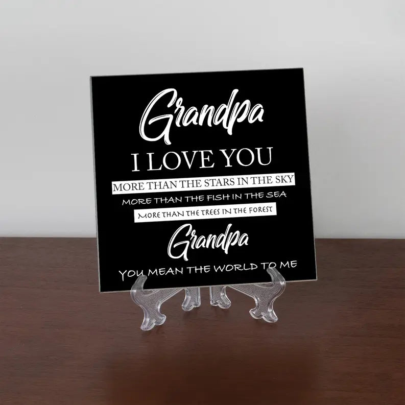 Tabletop Tile Grandpa, I Love You More Dicksons Inc