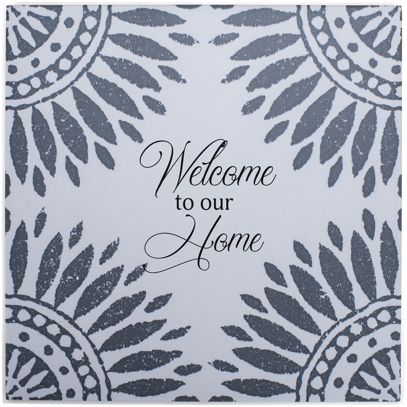 Tabletop Tile Welcome To Our Home Cream Dicksons Inc