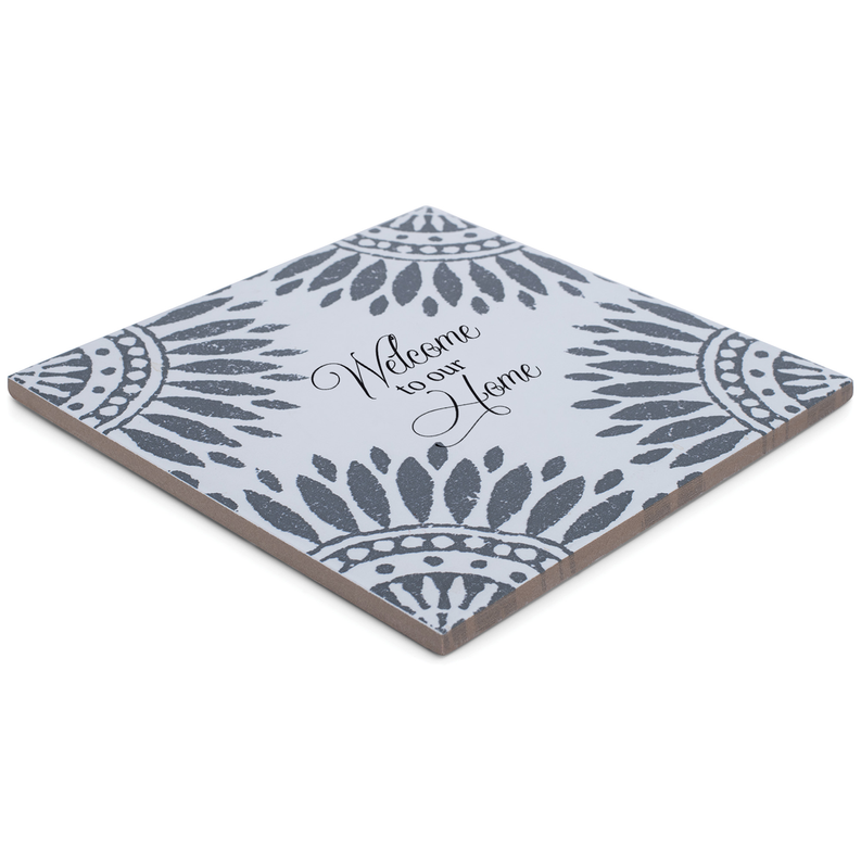 Tabletop Tile Welcome To Our Home Cream Dicksons Inc