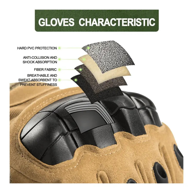 Tactical Military Airsoft Gloves for Outdoor Sports, Paintball, and Motorcycling with Touchscreen Fingertip Capability JupiterGear