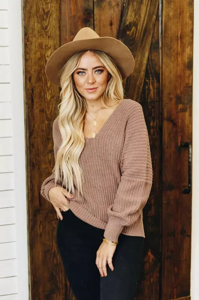 Take It Easy Knit Sweater Stay Warm in Style