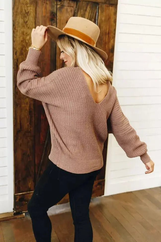 Take It Easy Knit Sweater Stay Warm in Style