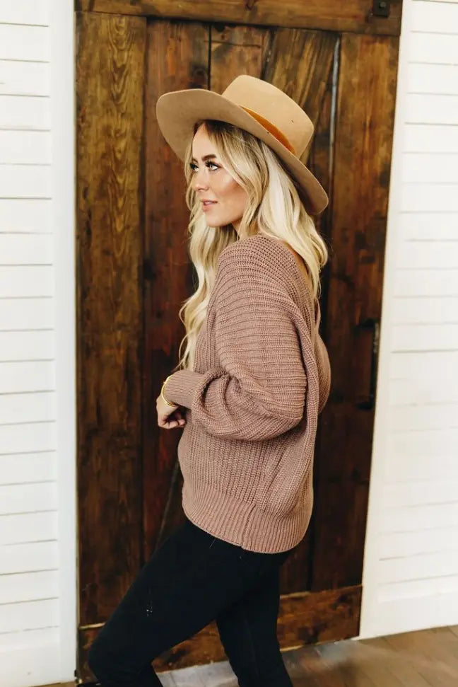 Take It Easy Knit Sweater Stay Warm in Style