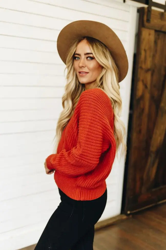 Take It Easy Knit Sweater Stay Warm in Style