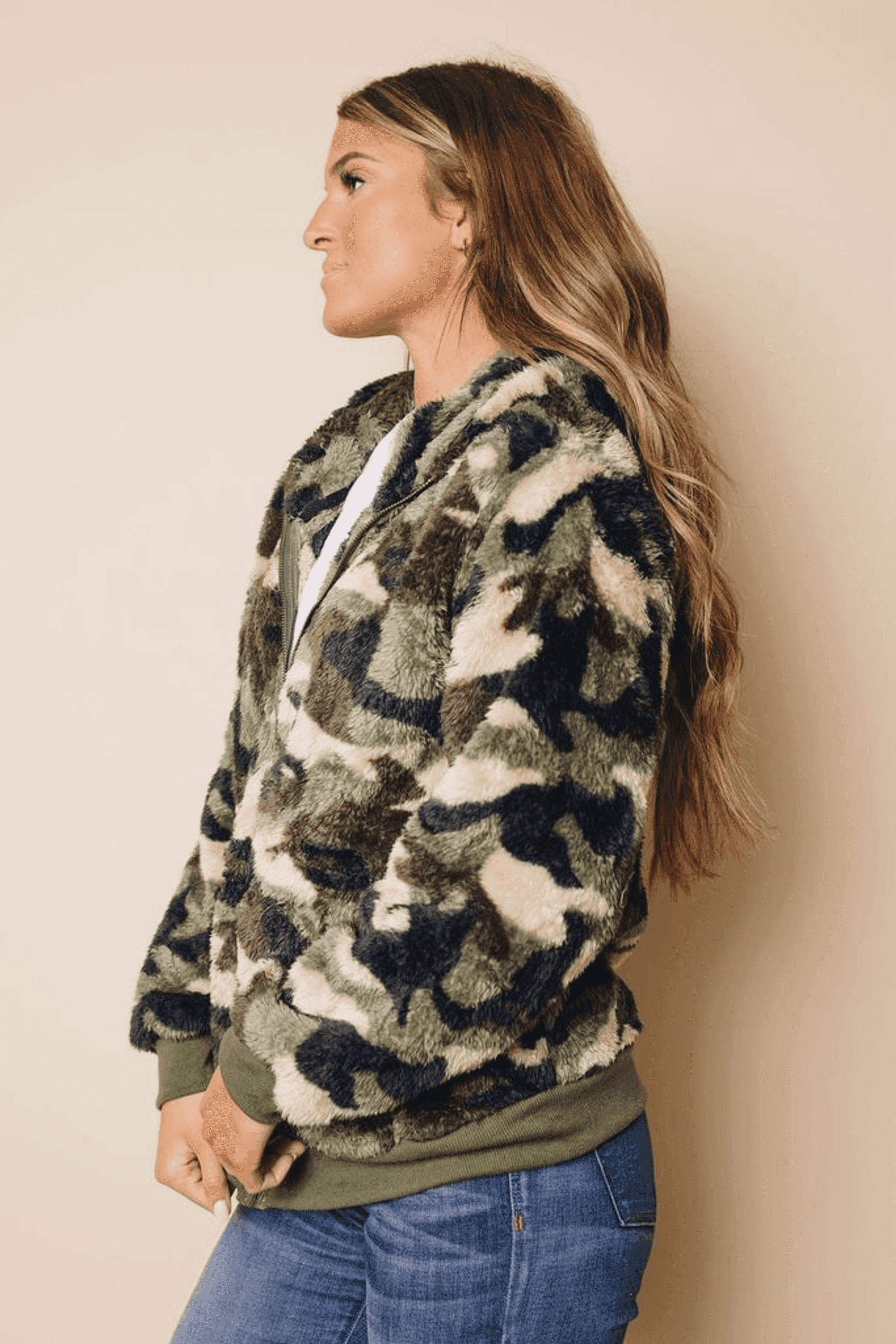 Tamy Fleece Hooded Coat Stay Warm in Style