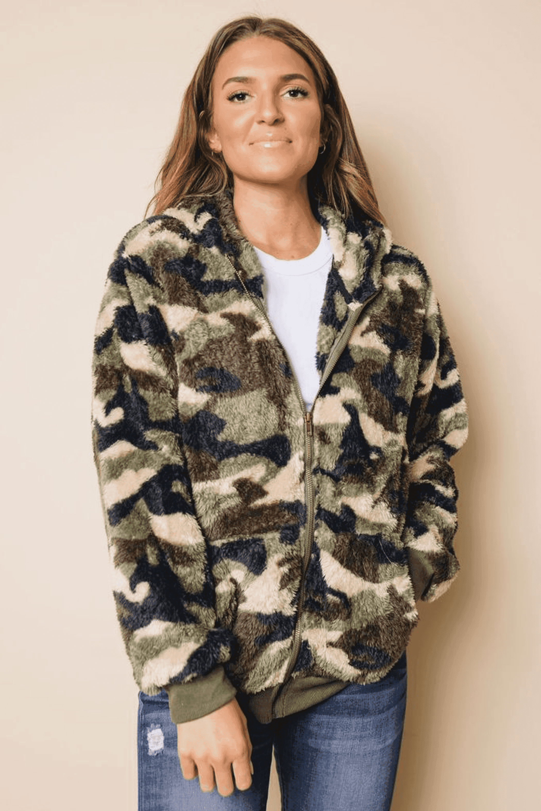 Tamy Fleece Hooded Coat Stay Warm in Style
