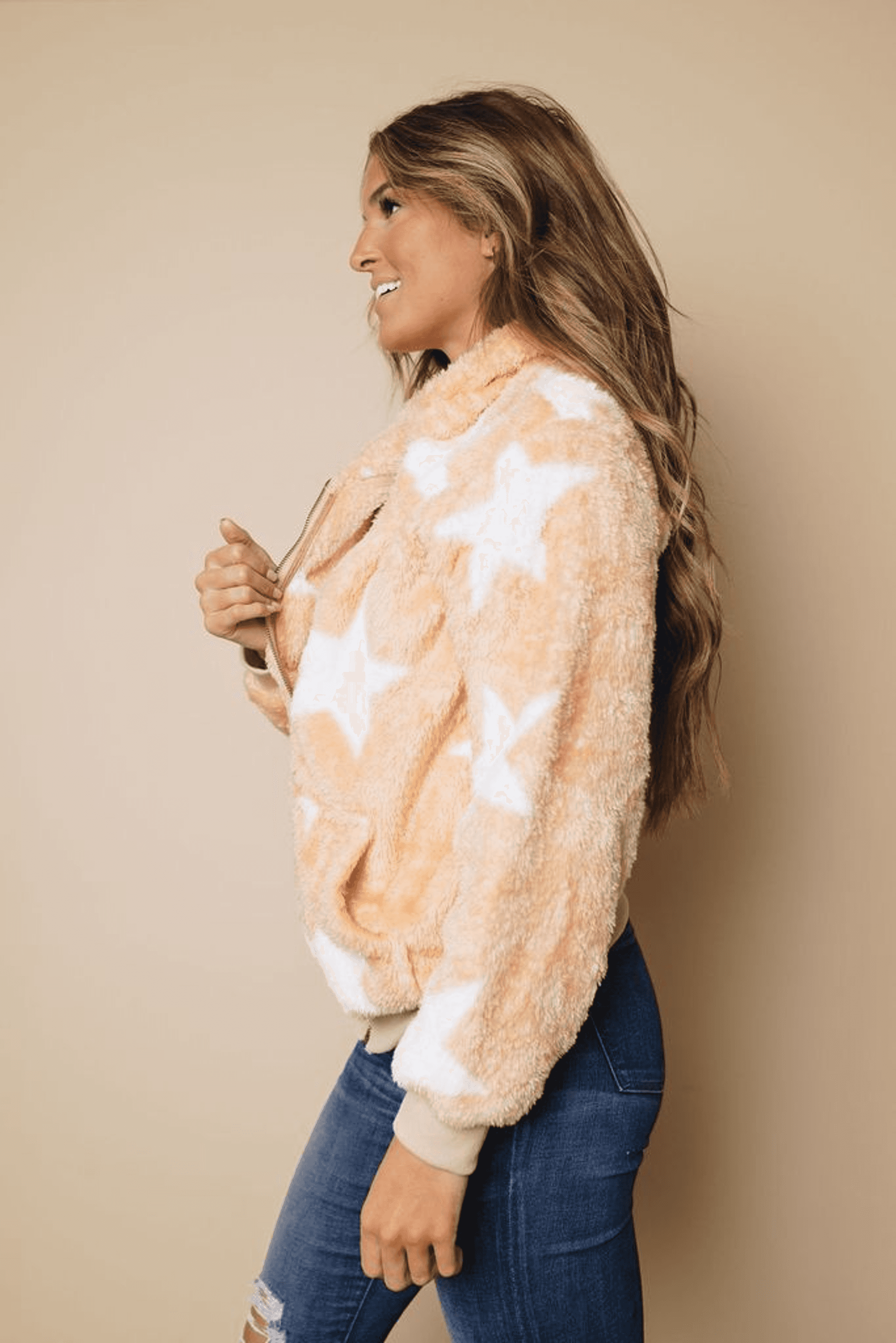 Tamy Fleece Hooded Coat Stay Warm in Style