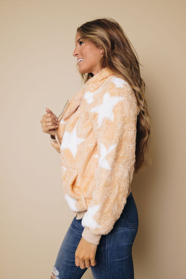 Tamy Fleece Hooded Coat Stay Warm in Style