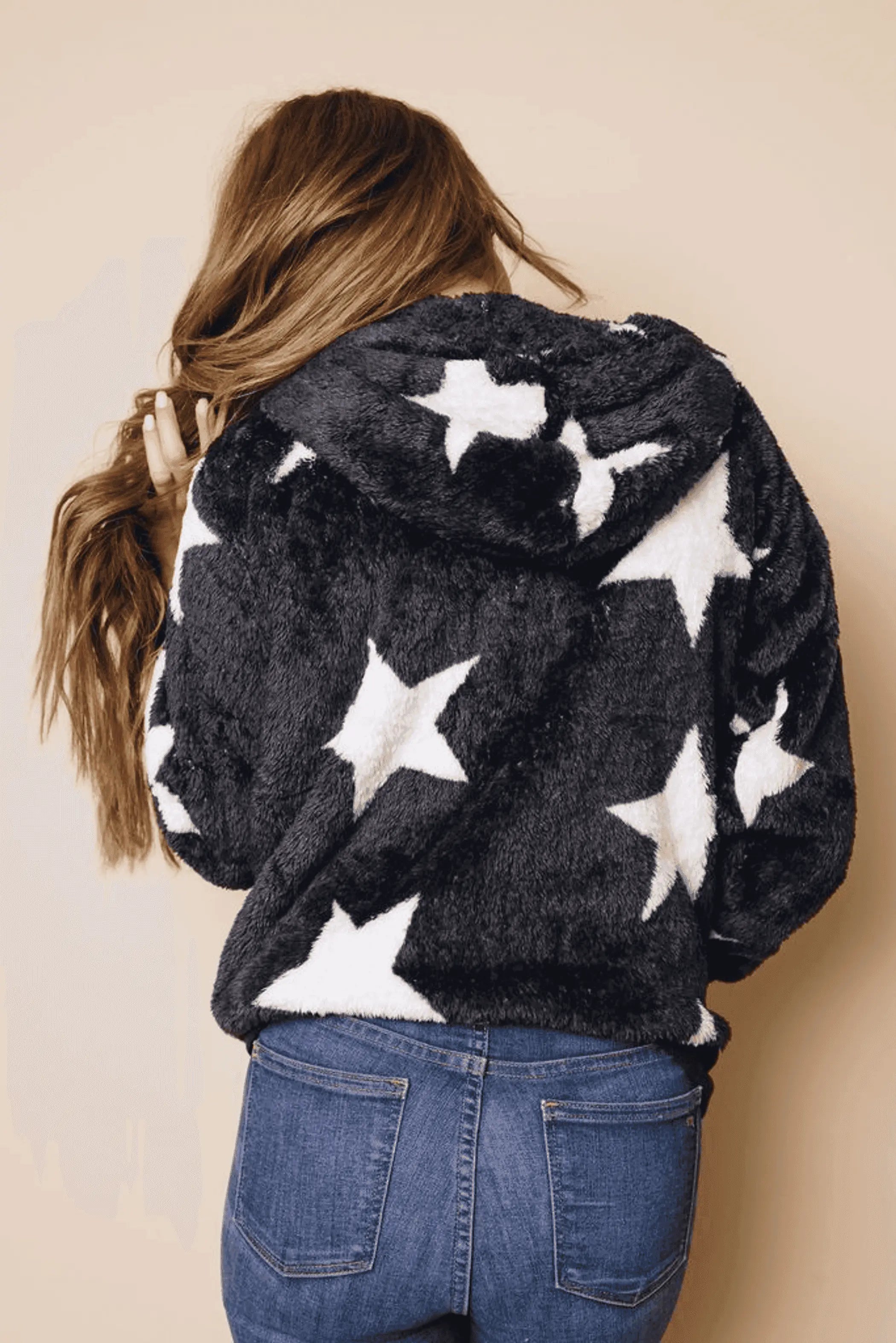 Tamy Fleece Hooded Coat Stay Warm in Style