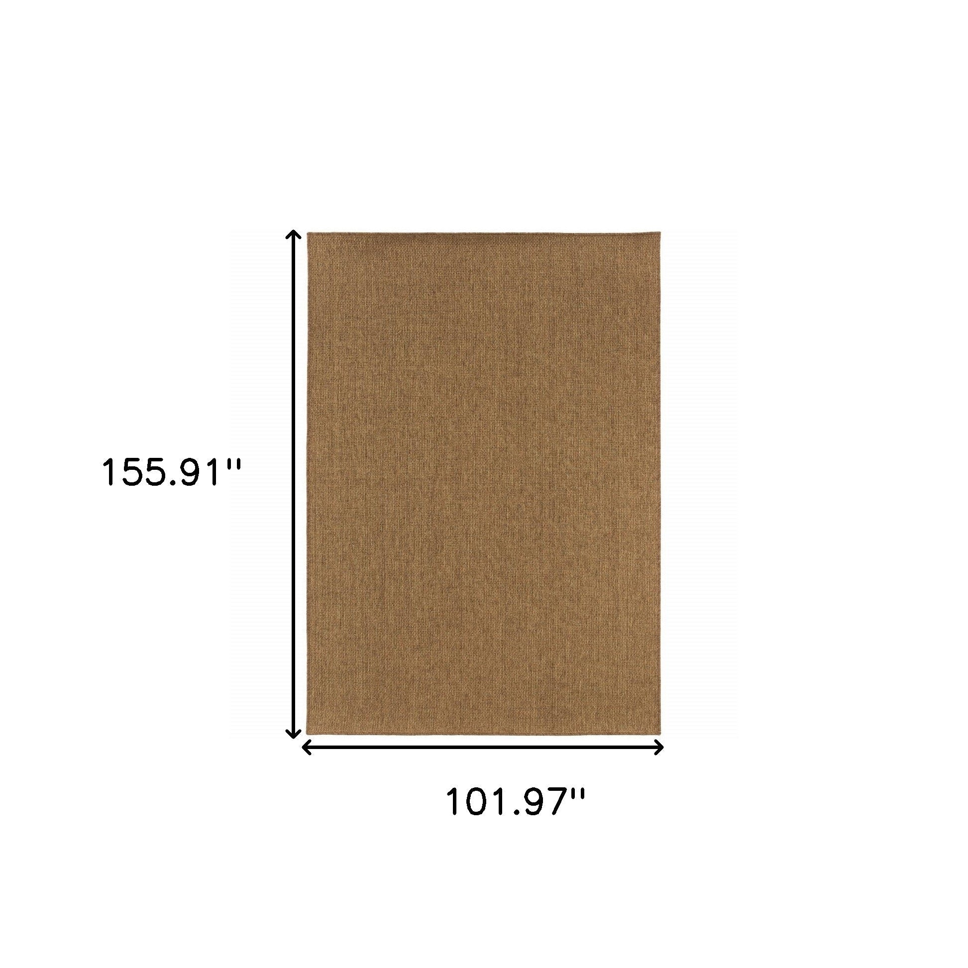 Tan Stain Resistant Indoor Outdoor Area Rug Homeroots Outdoor