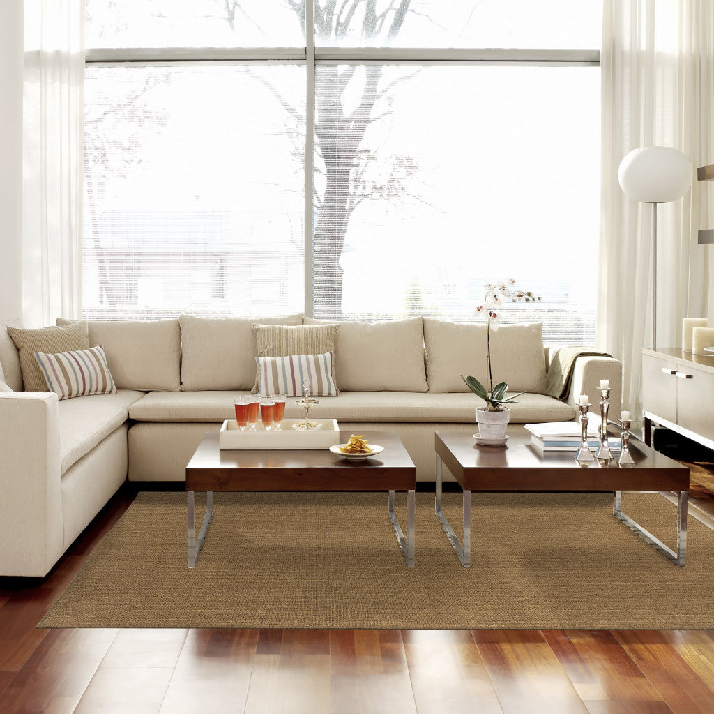 Tan Stain Resistant Indoor Outdoor Area Rug Homeroots Outdoor
