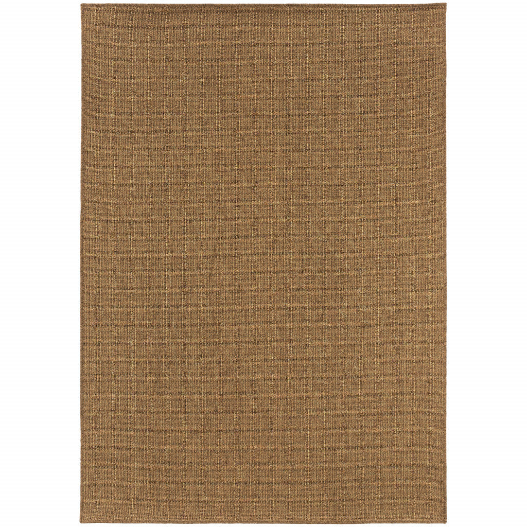 Tan Stain Resistant Indoor Outdoor Area Rug Homeroots Outdoor