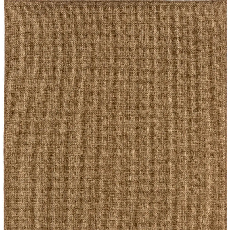Tan Stain Resistant Indoor Outdoor Area Rug Homeroots Outdoor