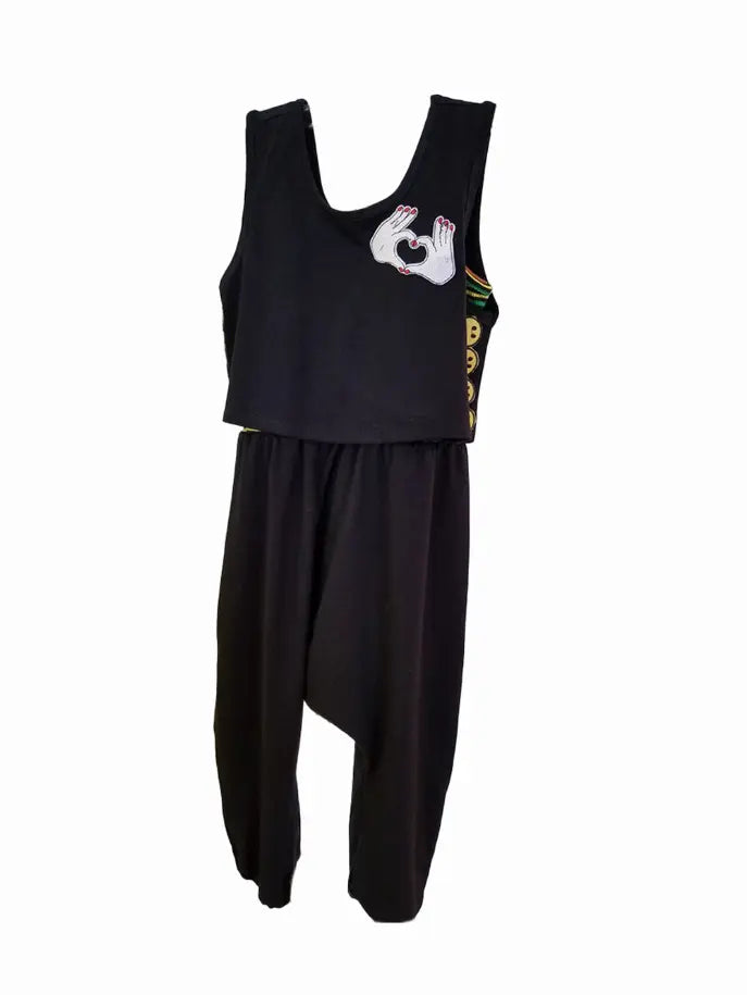 Tank Top And Dropped Crotch Romper Set Little Mass