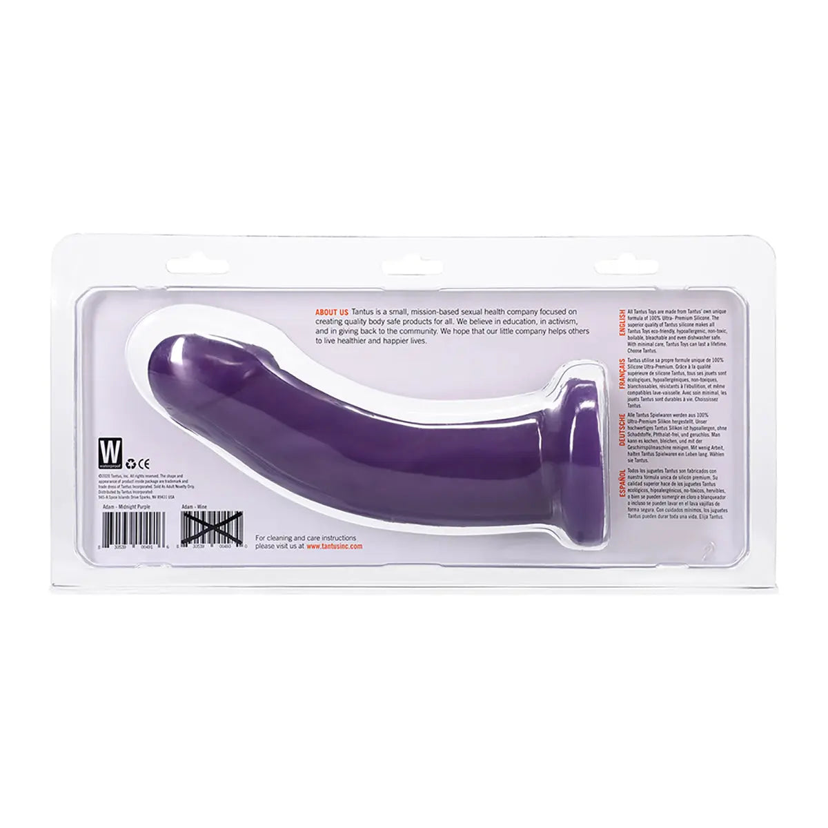Tantus Adam Super Soft Semi-Realistic Dildo Amethyst Tantus