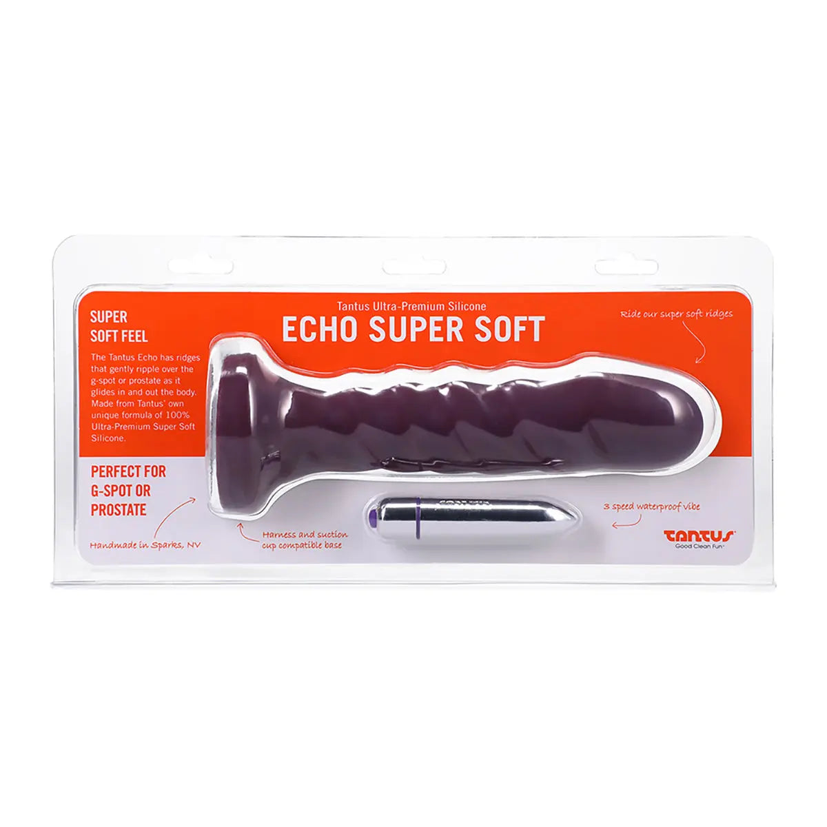 Tantus Echo Super Soft Dildo Currant Tantus