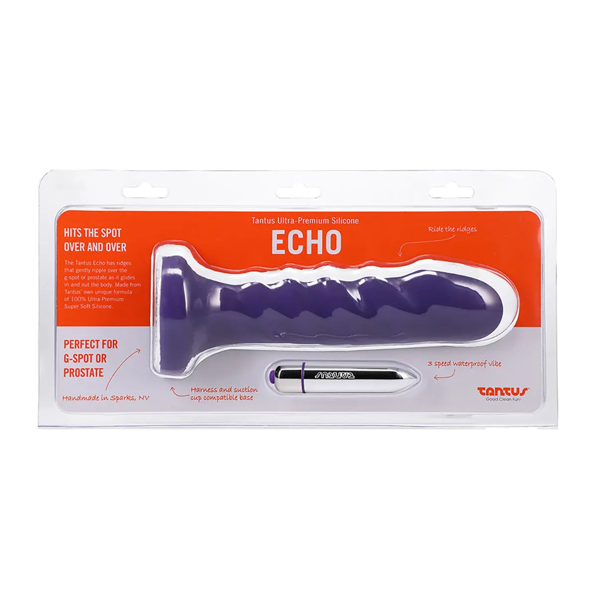 Tantus Echo Vibrating Dildo Amethyst Tantus