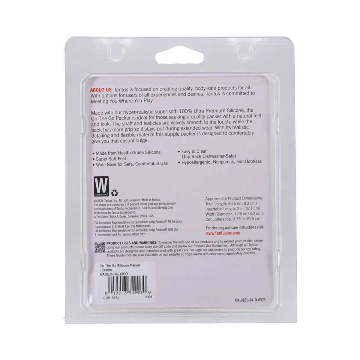 Tantus On The Go Silicone Packer Cream - GreatEagleInc