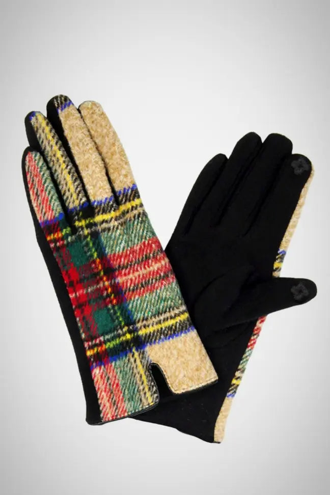 Tartan Plaid Smart Gloves Embellish